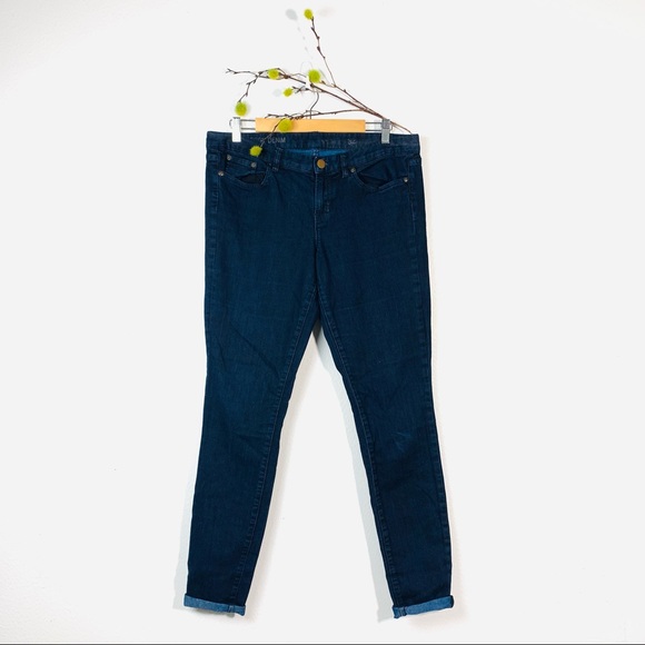 J.Crew Leggy Denim Stretch Skinnies Skinny jeans Dark Wash Size 32  plus sz EUC - Picture 2 of 16